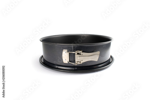 springform pan isolated on white.