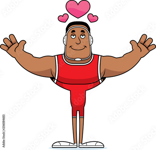 Cartoon Wrestler  Hug