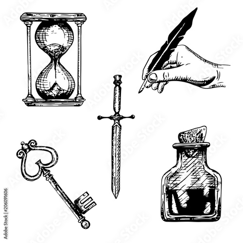 A set of sketches of objects