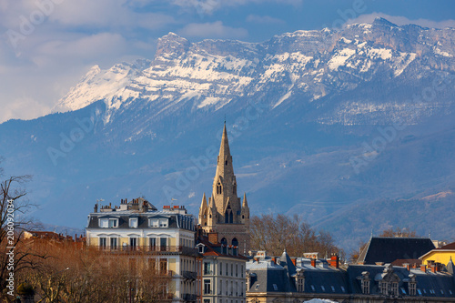 Grenoble. Aerial view of the city.