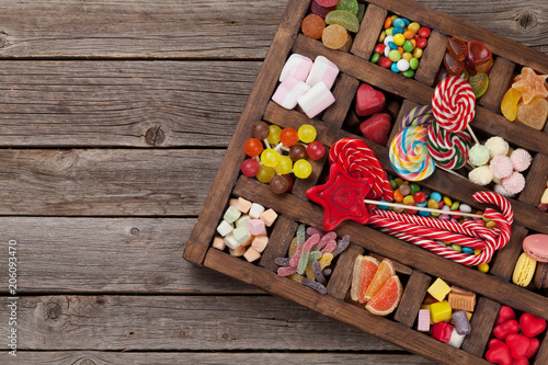 Fototapeta Naklejka Na Ścianę i Meble -  Colorful sweets box