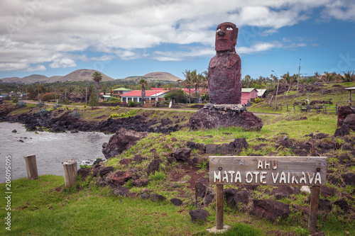 Moai in the Ahu Mata Ote Vaikava, Hanga Roa, Easter Island, Chile photo