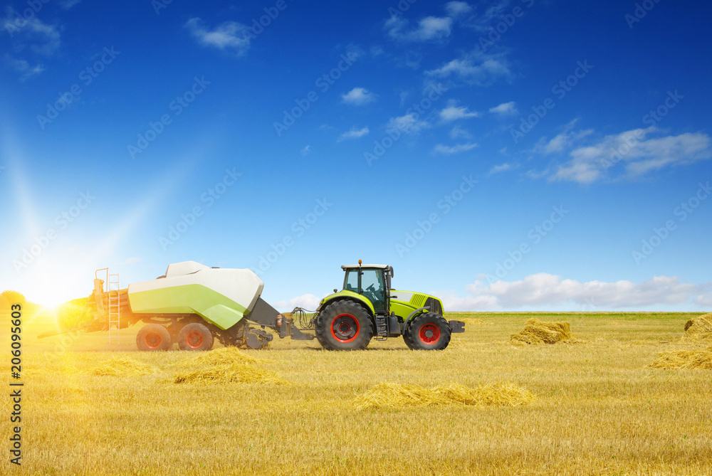 Obraz premium tractor on field