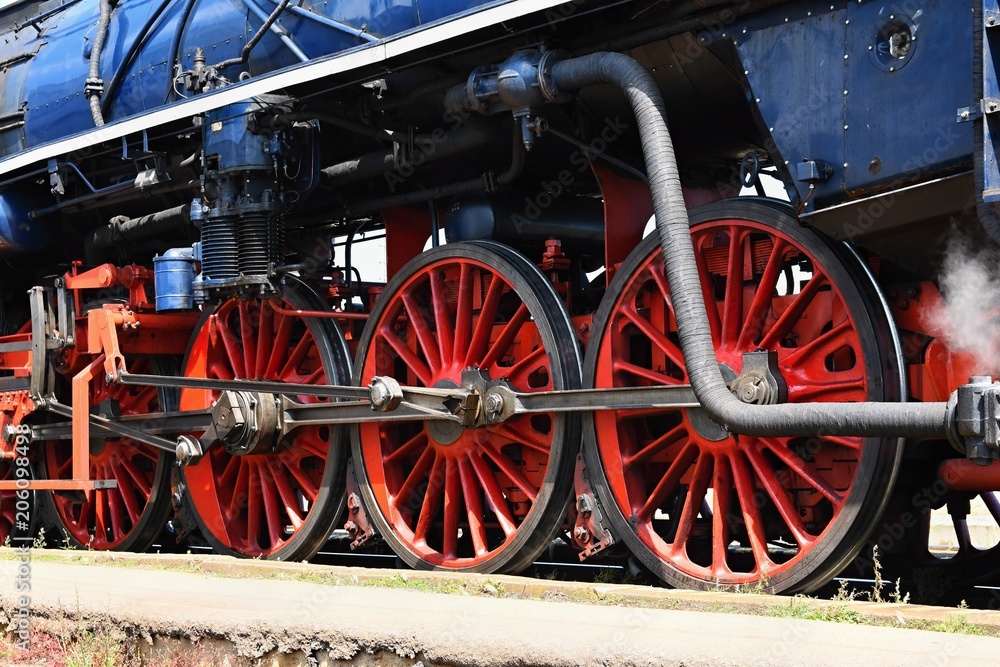 Beautiful old steam train Albatros. Cruise train for special moments of holidays.