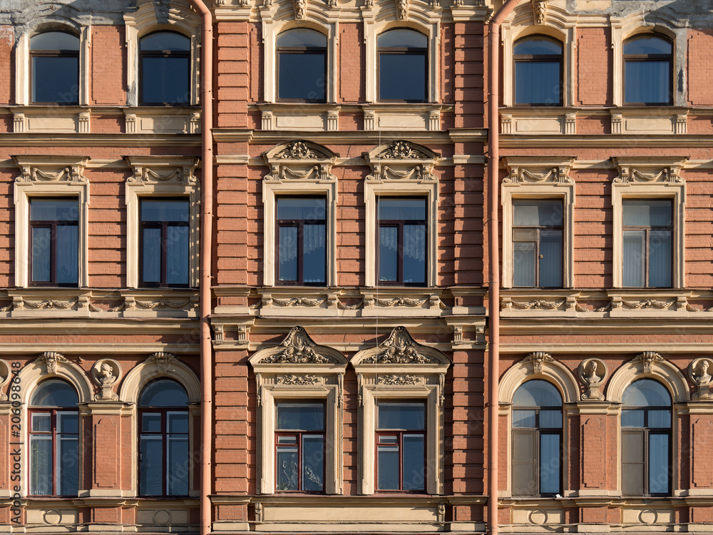 Building facade in Sankt-Petersburg, Russia.
