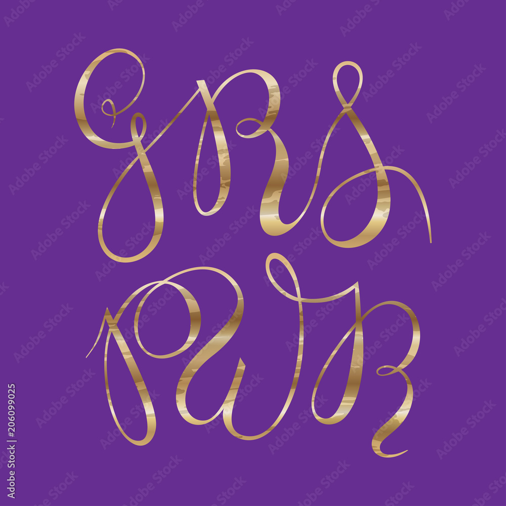 Obraz premium GRL PWR - Girl power vector