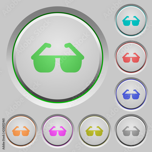 Sunglasses push buttons