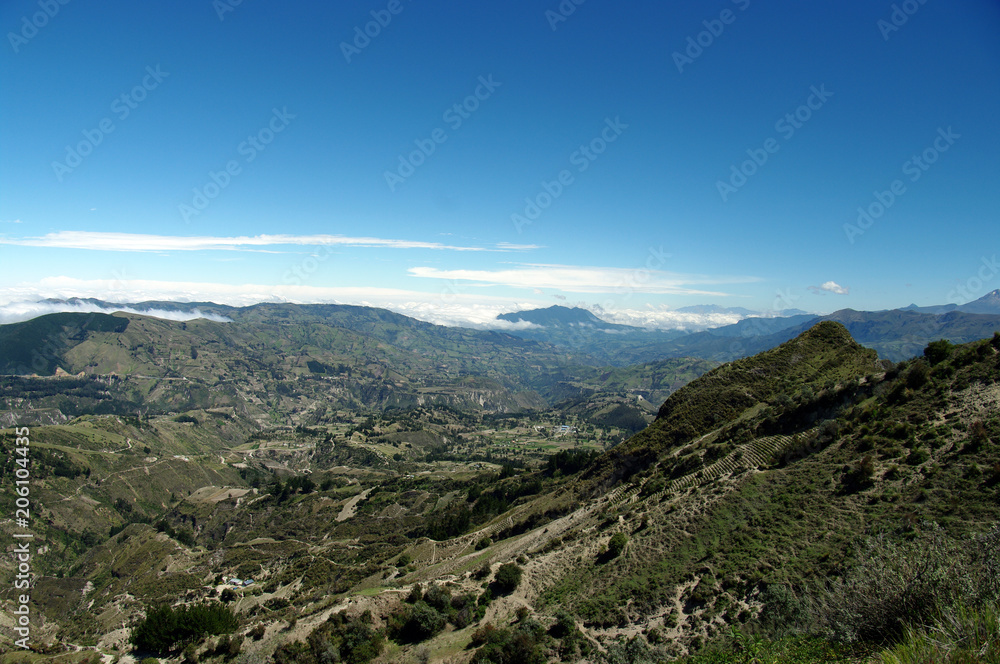 Panorama de la région de Quilotoa