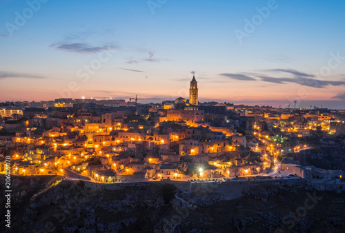 Matera (Basilicata) - The historic center of the wonderful stone city of southern Italy, a tourist attraction for the famous "Sassi" old town.