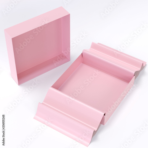 pink gift box 3D illustration, 3D rendering