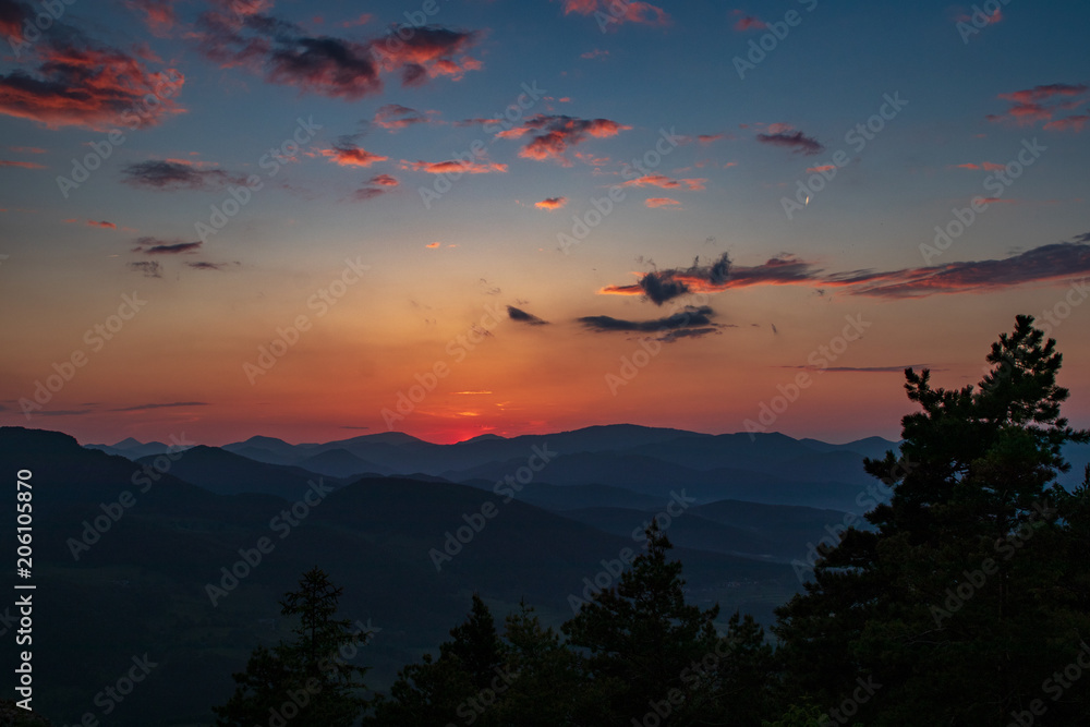 Sonnenuntergang auf der Hohen Wand