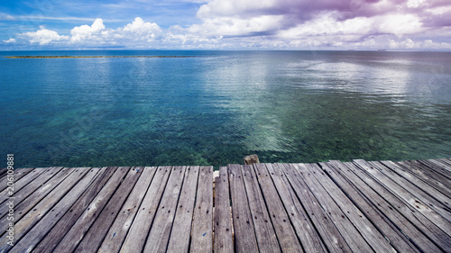 Beach Dock at Beautiful Tropical Beach