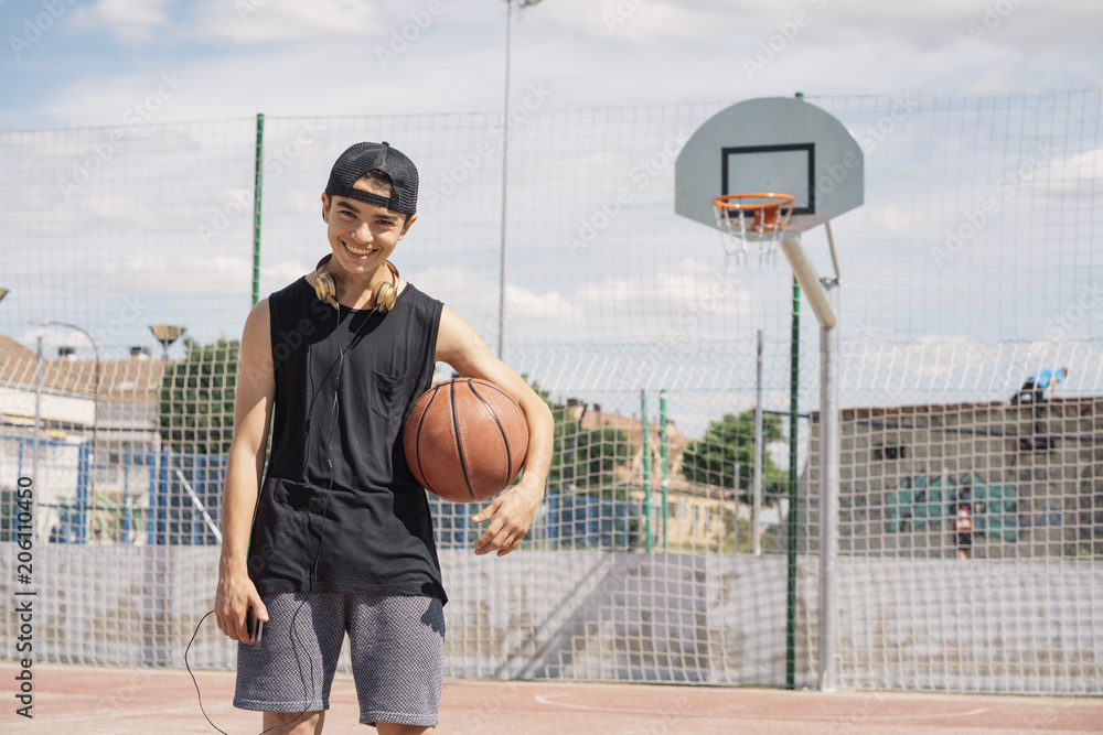 Fototapeta premium Handsome boy Using a Mobile Phone.