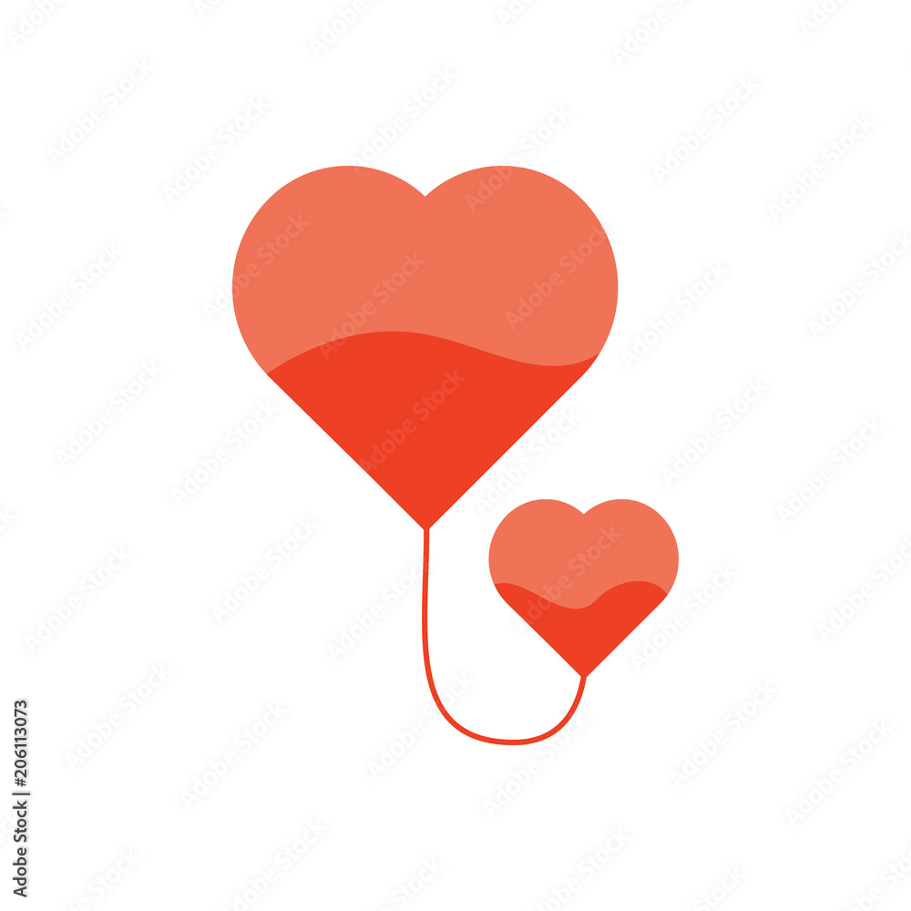 Donor blood icon in flat style. Donor blood icon in flat style.