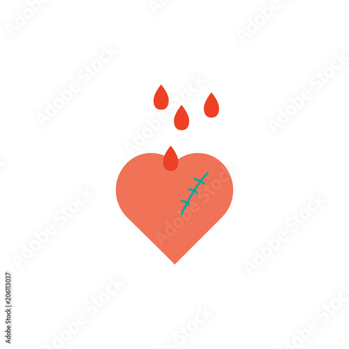 Donor blood icon in flat style.
