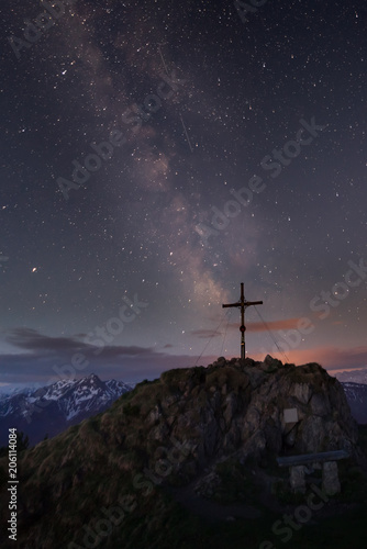 milky way on the mountain