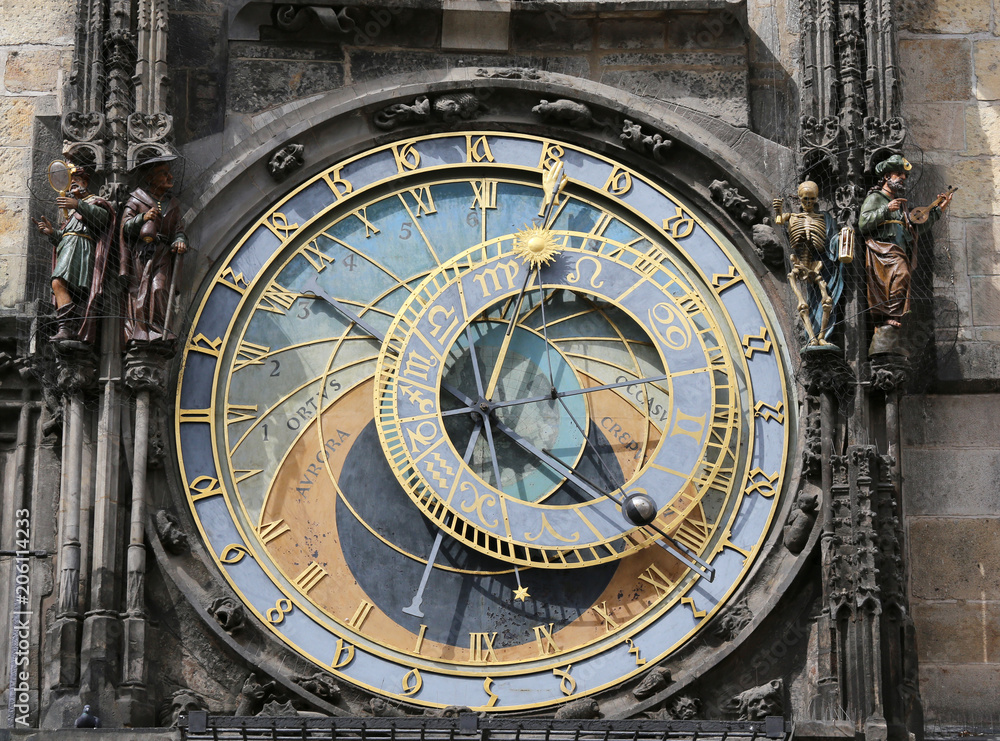 astronomical clock in Prague in the Czech Republic