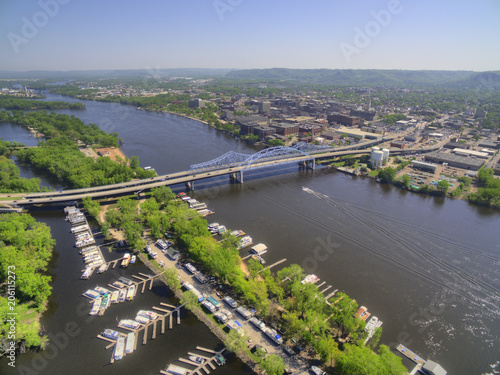 La Crosse is a Community in Wisconsin on the Mississippi River photo