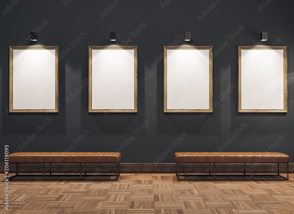 empty gallerys in museum - obrazy, fototapety, plakaty 