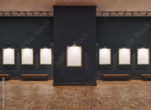empty gallerys in museum photo