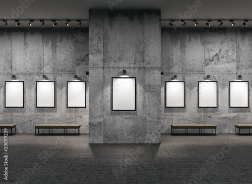 empty gallerys in museum photo