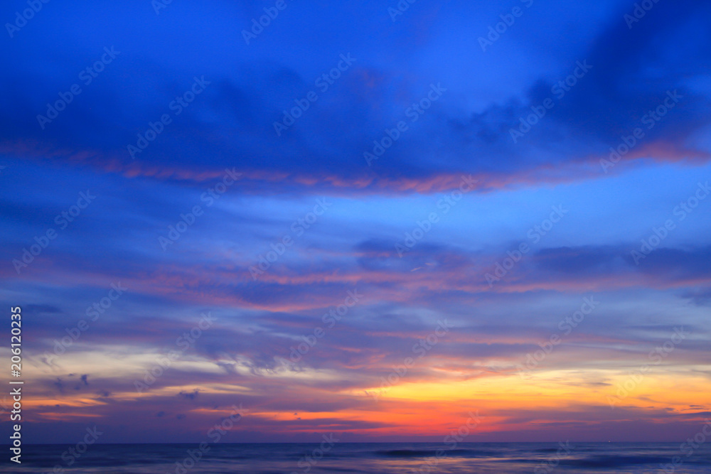 Beautiful sky at  twilight times for background