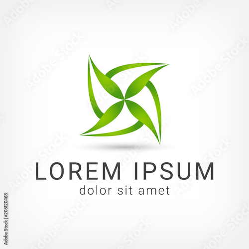 environment vector logo design template, leaf icon, eco sign, pure power symbol, vector illustration