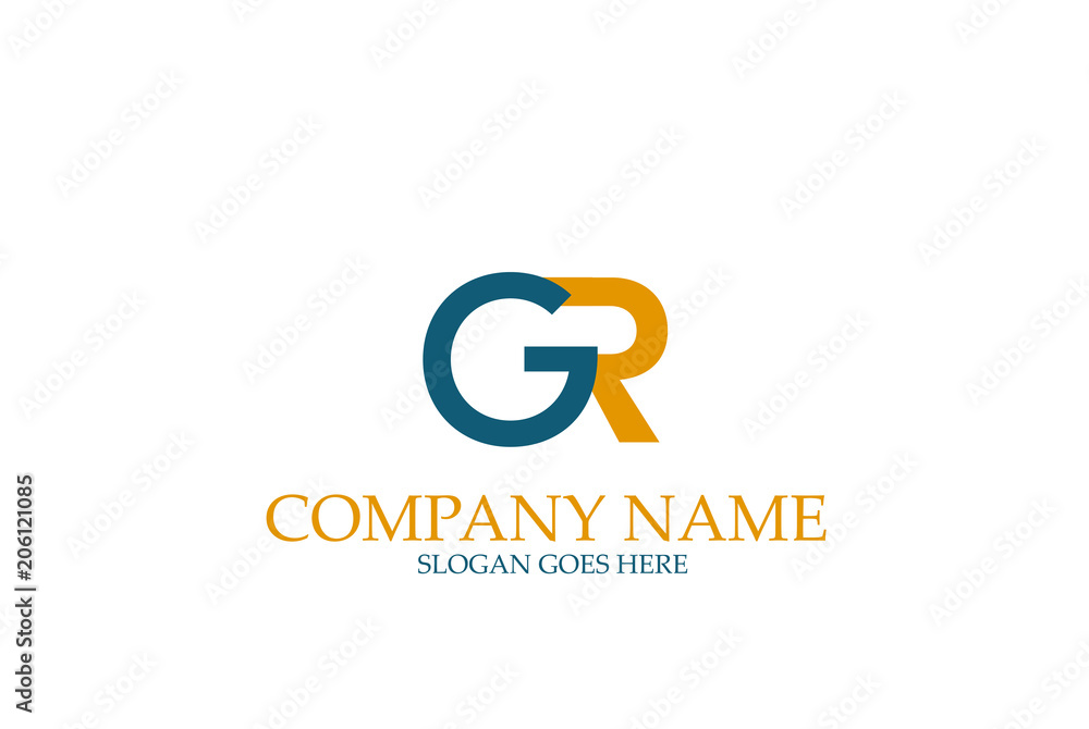 Abstract Letter GR Logo Design Vector. Abstract Letter GR Logo Design Vector.