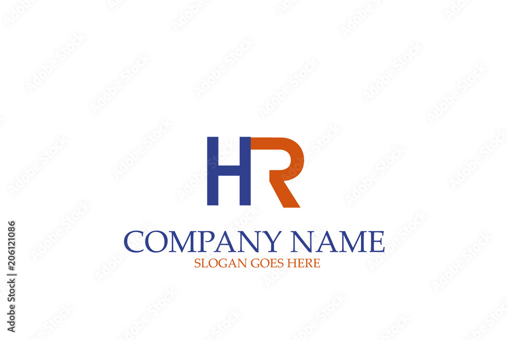 Abstract Letter HR Logo Design Vector. Abstract Letter HR Logo Design Vector.