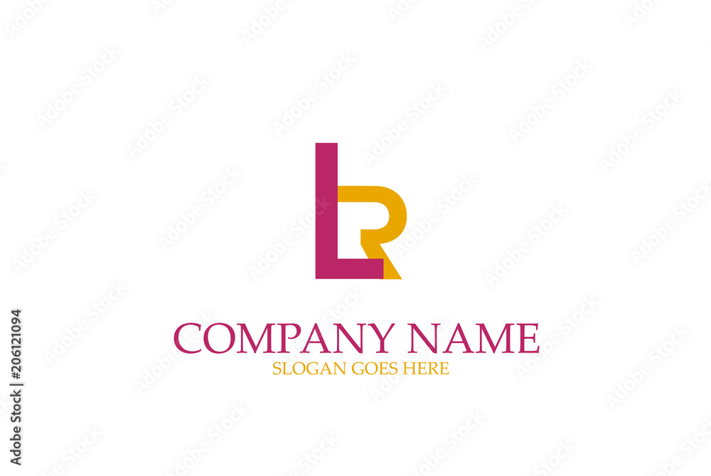 Abstract Letter LR Logo Design Vector. Abstract Letter LR Logo Design Vector.