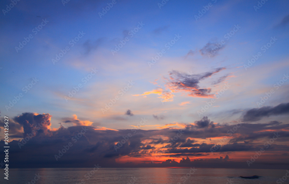 Beautiful sky at  twilight times for background