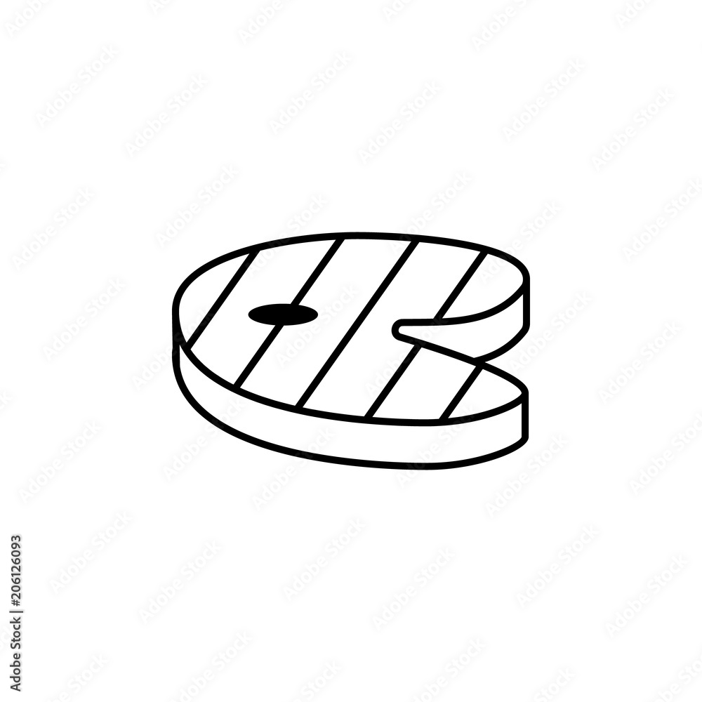 fried steak icon. Element of food icon for mobile concept and web apps. Thin line fried steak icon can be used for web and mobile fried steak icon. Element of food icon for mobile concept and web apps. Thin line fried steak icon can be used for web and mobile