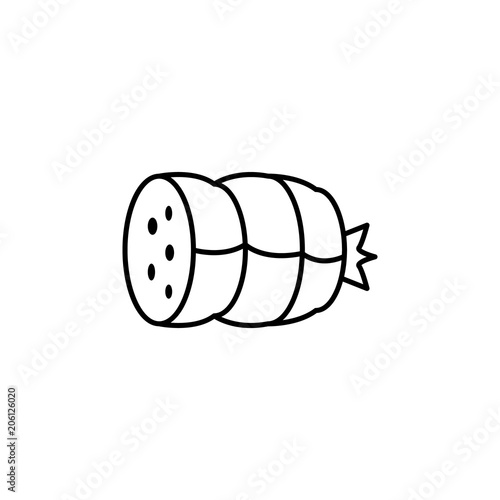 boiled sausage icon. Element of food icon for mobile concept and web apps. Thin line boiled sausage icon can be used for web and mobile