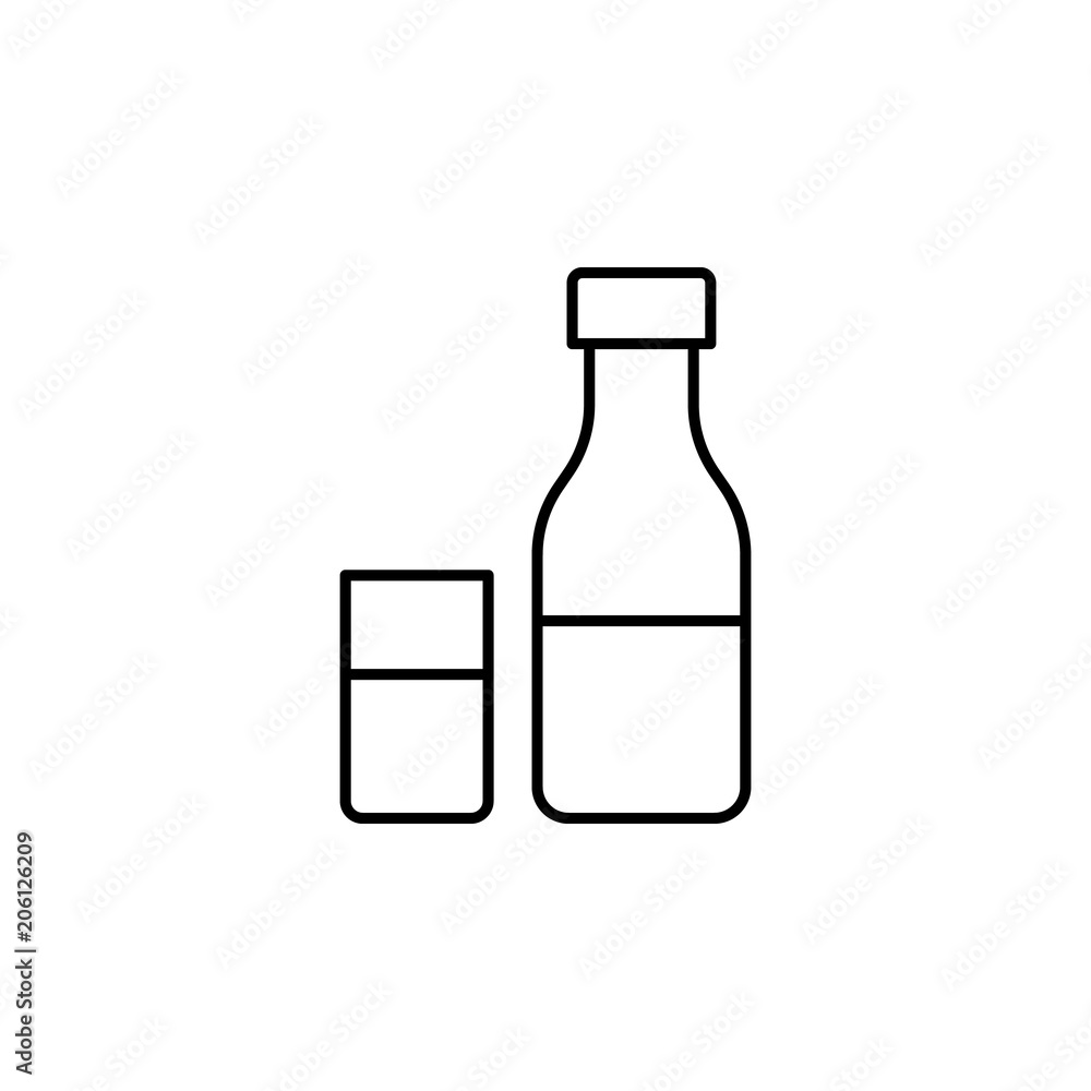 bottle of milk icon. Element of food icon for mobile concept and web apps. Thin line bottle of milk icon can be used for web and mobile bottle of milk icon. Element of food icon for mobile concept and web apps. Thin line bottle of milk icon can be used for web and mobile