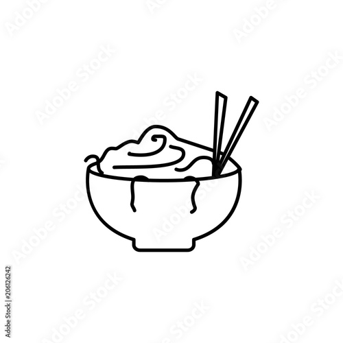 noodles icon. Element of food icon for mobile concept and web apps. Thin line noodles icon can be used for web and mobile