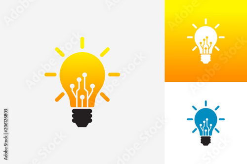 Technology Bulb Logo Template Design Vector, Emblem, Design Concept, Creative Symbol, Icon
