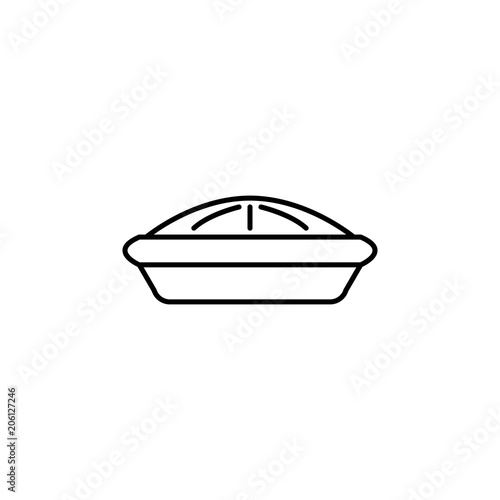 meat pie icon. Element of food icon for mobile concept and web apps. Thin line meat pie icon can be used for web and mobile