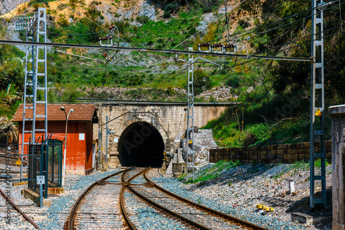 railway station in the village of el chorro at the end of trail of Caminito Del Rey, Spain