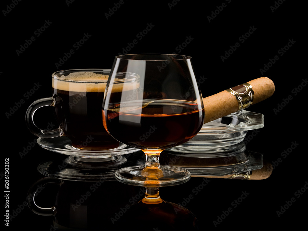 Crédence de cuisine avec Cognac, coffee, cigar #206130202