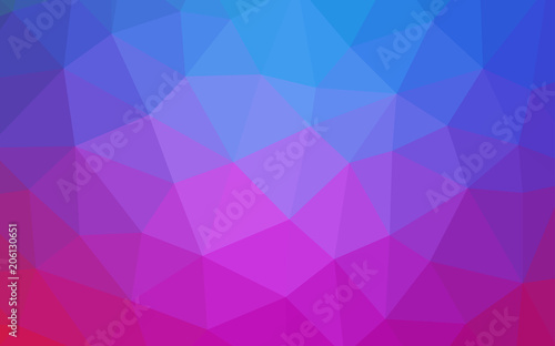 Light Pink, Blue vector gradient triangles texture.