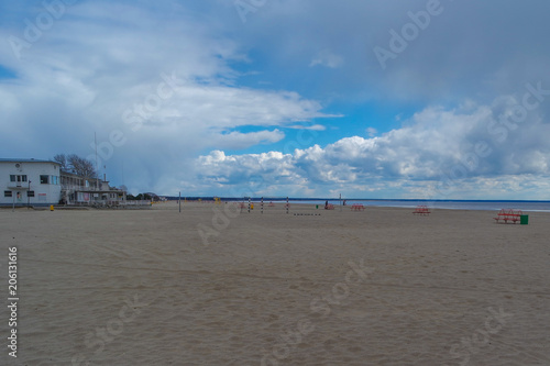Obraz na płótnie Estonia - Beach in Parnu w salonie