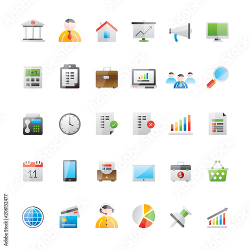 Realistic Business, Office and Finance Icons 1 - Vector Icon Set © Stoyan Haytov