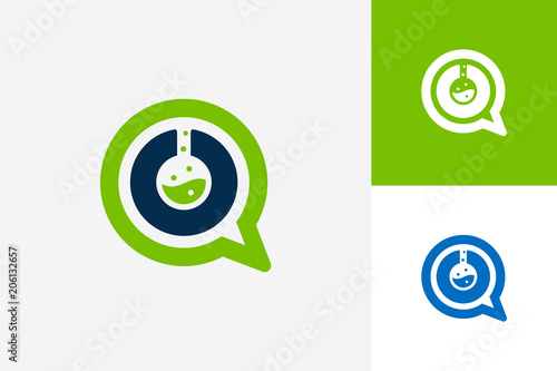 Lab Talk Logo Template Design Vector, Emblem, Design Concept, Creative Symbol, Icon