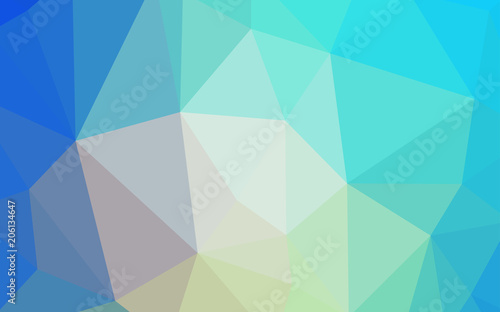 Light Blue, Yellow vector polygon abstract layout.