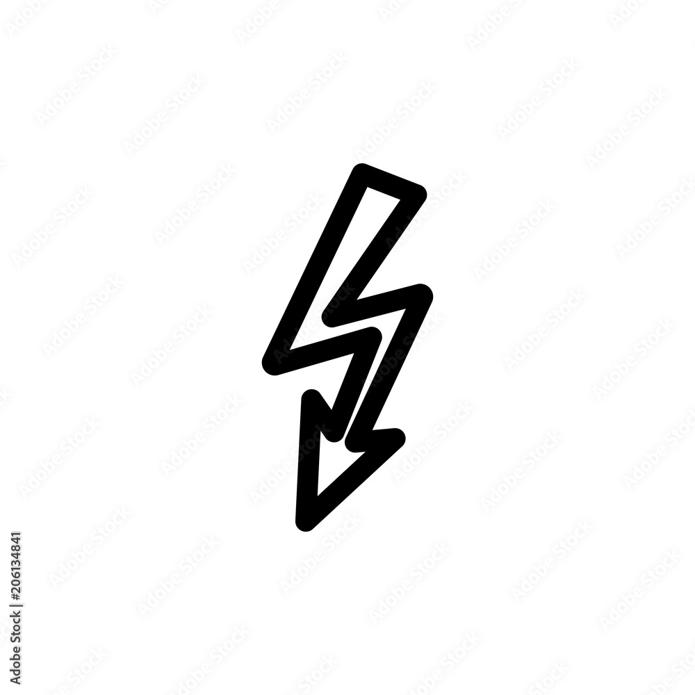 lightning icon. Element of science icon for mobile concept and web apps. Thin line lightning icon can be used for web and mobile lightning icon. Element of science icon for mobile concept and web apps. Thin line lightning icon can be used for web and mobile