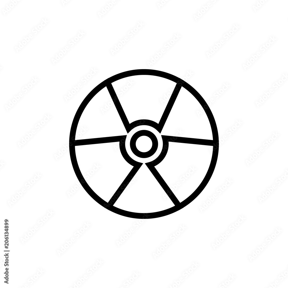 sign of radiation icon. Element of science icon for mobile concept and web apps. Thin line sign of radiation icon can be used for web and mobile sign of radiation icon. Element of science icon for mobile concept and web apps. Thin line sign of radiation icon can be used for web and mobile