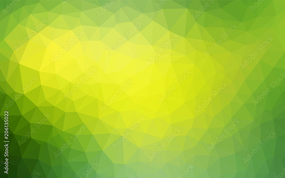Light Green, Yellow vector polygonal pattern. Light Green, Yellow vector polygonal pattern.