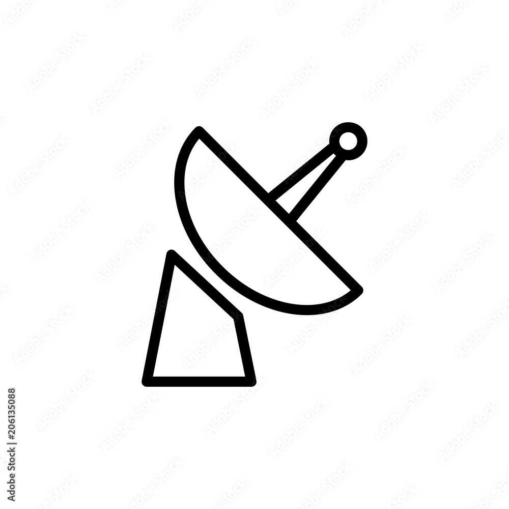 satellite dish icon. Element of science icon for mobile concept and web apps. Thin line satellite dish icon can be used for web and mobile satellite dish icon. Element of science icon for mobile concept and web apps. Thin line satellite dish icon can be used for web and mobile