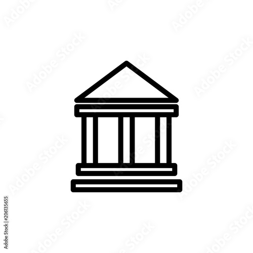 educational building icon. Element of science icon for mobile concept and web apps. Thin line educational building icon can be used for web and mobile