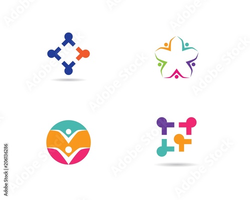 Adoption and community care Logo template vector icon